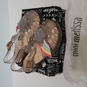 Mini Melissa rainbow sandals size 10 New
